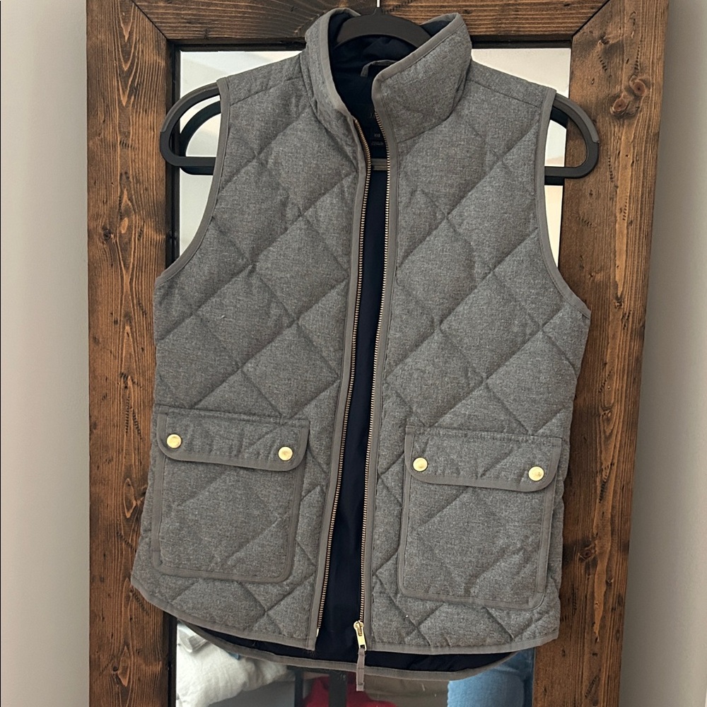 J. Crew Charcoal Quilted women’s  Vest
